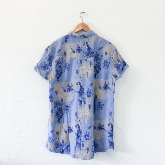 Roxy Tropical Shirt Dress, Chambray Coverup - Picture 5 of 5